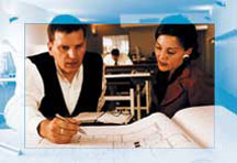 Two People Having Discussion