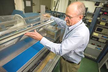 Beyond the Sharkskin Suit - A Speedo fabric sample is tested in a low-speed tunnel