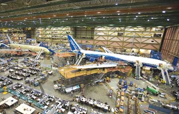 digital product development - Boeing 787 Dreamliner Factory