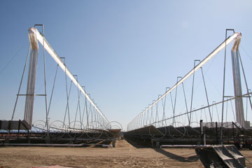 Sunshine Solution - Ausra divides its mirrored reflectors into strips