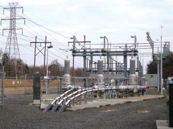 News and Notes - Superconducting cables, shown entering the ground