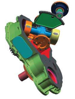 Sound Weaving - A CAD model of the OptiMax drive system