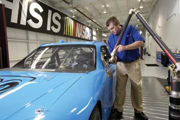 Portable Inspection for Race Cars - NASCAR vehicles must meet tight standards