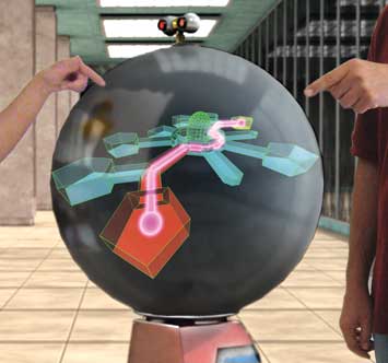 Moving On Their Own - 3-D at your fingertips: Mounted on a mobile robot