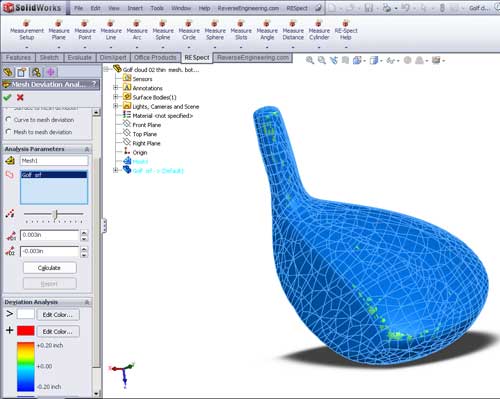 Outside In - Virtual model of a golf club