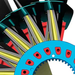 Fitting a Pitch - Fan blade leading edge straps attach to the retaining ring