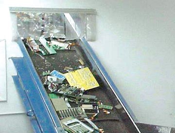 Many Shades of Green - IBM recycles electric parts from used computer equipment