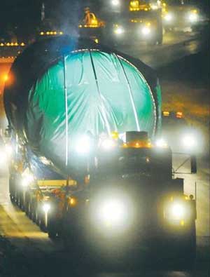 Plowing New Ground - The 100-metric ton inter-cooler in transit