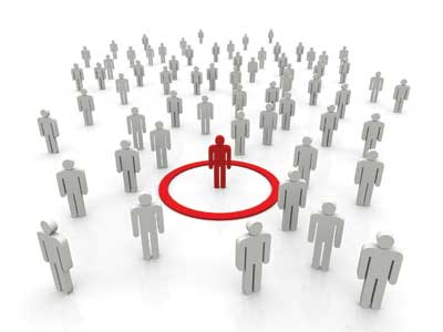 Leading the Dispersed – Figures representing people