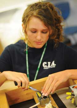 Input Output - Girls learn about welding at free summer classes