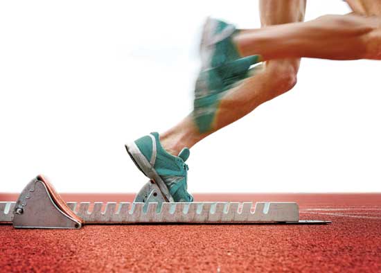 The Sprinter’s Foot - A sprinter pushes off