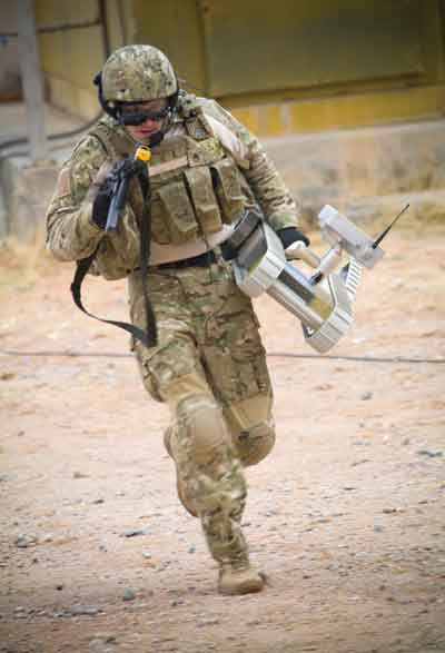 The Drone Warrior - Soldier with packable ground robot