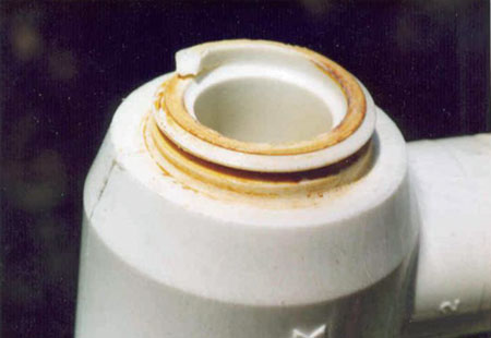 Safety First? - Damaged polybutene pipe