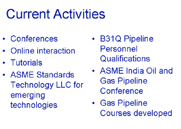 Fueling the Global Economy - Current Activities