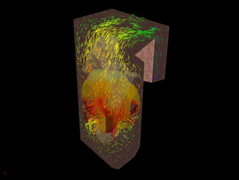 Virtual Reality Helps Convert Fluid Analysis Results into Solutions - Animated Streamlines