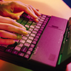 Typing On Laptop