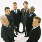 Circle Of Business Men Looking Up