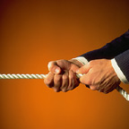Pulling Phone Cord Hands Together