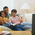 Family Watching TV
