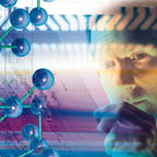 Particles In Front Of Scientist