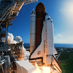 Space Shuttle At Lift Off