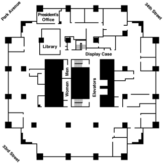 Map of 23rd Floor's Art and Artifacts