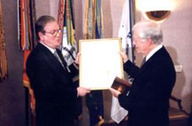 Michael Skelly Presenting To President Carter