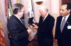 President Carter Admired Hoover Medal